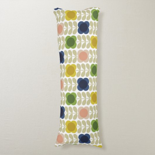 Moderne Retro , Charm Summer Flower Stem Lichaamskussen (Voorkant Verticaal)