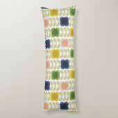 Moderne Retro , Charm Summer Flower Stem Lichaamskussen (Achterkant (Verticaal))