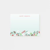 Moderne Retro Chic Pattern Feestdagen Aangepast Post-it® Notes (Voorkant)