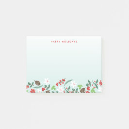 Moderne Retro Chic Pattern Feestdagen Aangepast Post-it® Notes