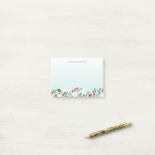 Moderne Retro Chic Pattern Feestdagen Aangepast Post-it® Notes (Op bureau)