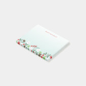 Moderne Retro Chic Pattern Feestdagen Aangepast Post-it® Notes (Schuin)