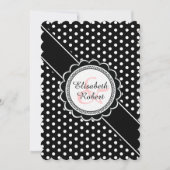 Moderne Retro Chic Zwart-Wit Polka Dot Kaart (Voorkant)