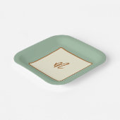 Moderne Retro Chili Lime  Papieren Bordje (Gebogen)
