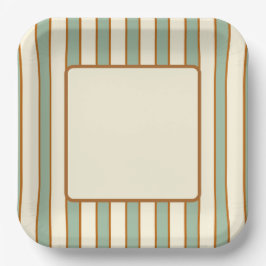 Moderne Retro Chili Lime Streep Papieren Bordje