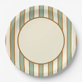 Moderne Retro Chili Lime Streep Papieren Bordje