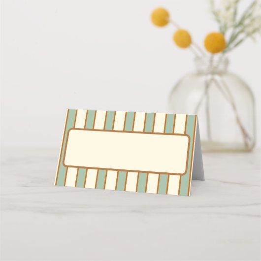 Moderne Retro Chili Lime Streep Plaatskaartje (Voorkant)
