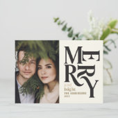 Moderne retro Chritsmas Black gold Announce Aankondiging (Staand voorkant)