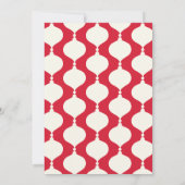 Moderne  retro Chritsmas red foto Aankondiging (Achterkant)