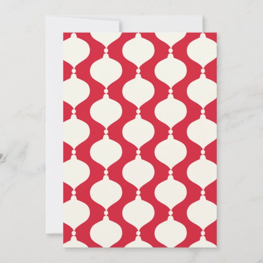 Moderne  retro Chritsmas red foto Aankondiging (Achterkant)