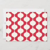 Moderne retro Chritsmas red vakantie Aankondiging (Achterkant)