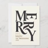 Moderne retro Chritsmas zwart goud Aankondiging (Voorkant)