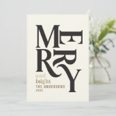 Moderne retro Chritsmas zwart goud Aankondiging (Staand voorkant)