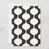 Moderne retro Chritsmas zwart goud Aankondiging (Achterkant)