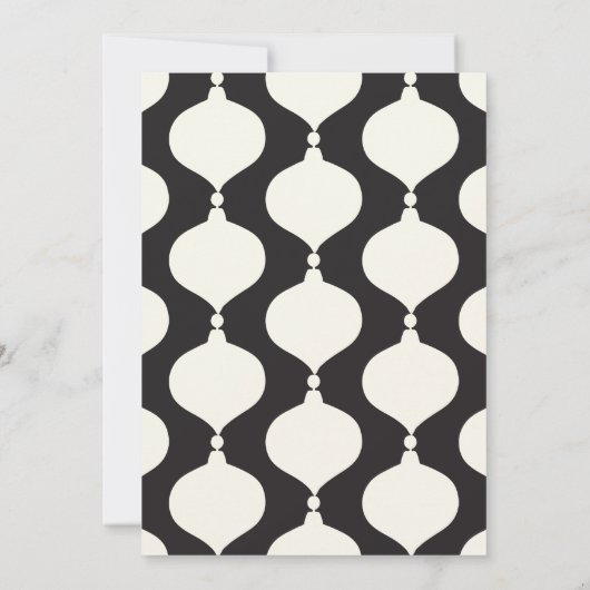 Moderne  retro Chritsmas zwart goud Aankondiging (Achterkant)