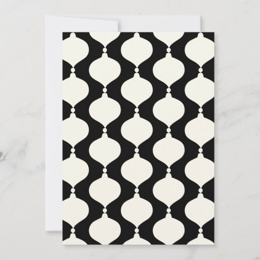 Moderne  retro Chritsmas zwarte goudfoto Aankondiging (Achterkant)