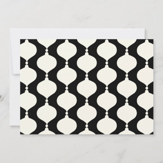 Moderne  retro Chritsmas zwarte goudfoto Aankondiging (Achterkant)