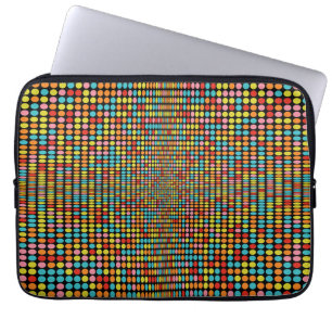 Moderne Retro Circle Art Laptop Mouw Sleeve