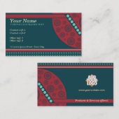 Moderne Retro Circle Stripes met Logo Visitekaartj Visitekaartje (Voorkant / Achterkant)