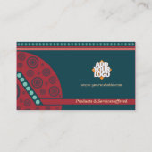 Moderne Retro Circle Stripes met Logo Visitekaartj Visitekaartje (Achterkant)