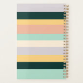 Moderne Retro Colorblock Horizontale Streep Maande Planner (Achterkant)