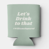 Moderne Retro Cool Leuk Bruiloft Namen Party Favor Blikjeskoeler (Achterkant)