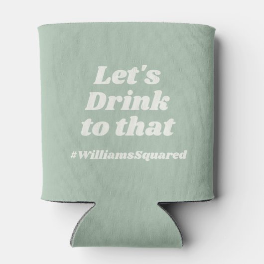 Moderne Retro Cool Leuk Bruiloft Namen Party Favor Blikjeskoeler (Achterkant)