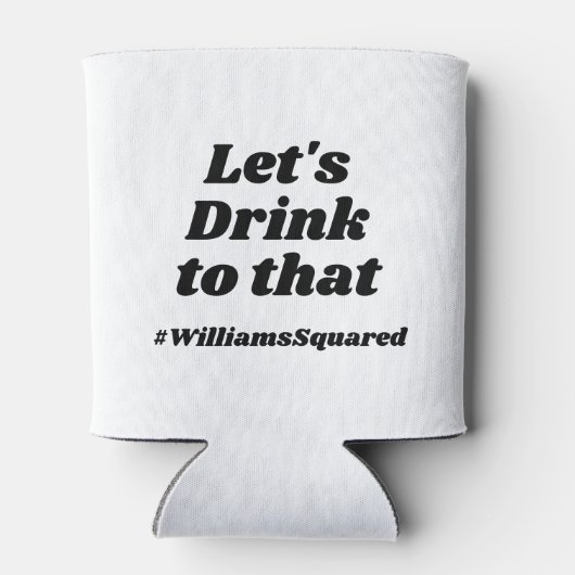 Moderne Retro Cool Leuk Bruiloft Namen Party Favor Blikjeskoeler (Achterkant)