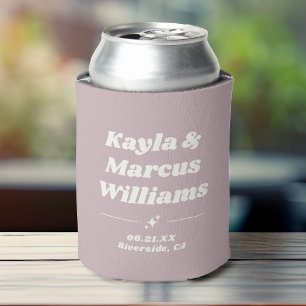 Moderne Retro Cool Leuk Bruiloft Namen Party Favor Blikjeskoeler