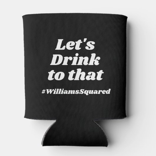 Moderne Retro Cool Leuk Bruiloft Namen Party Favor Blikjeskoeler (Achterkant)