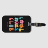 Moderne Retro Cool moeders club  Groovy Bagagelabel (Voorkant (horizontaal))