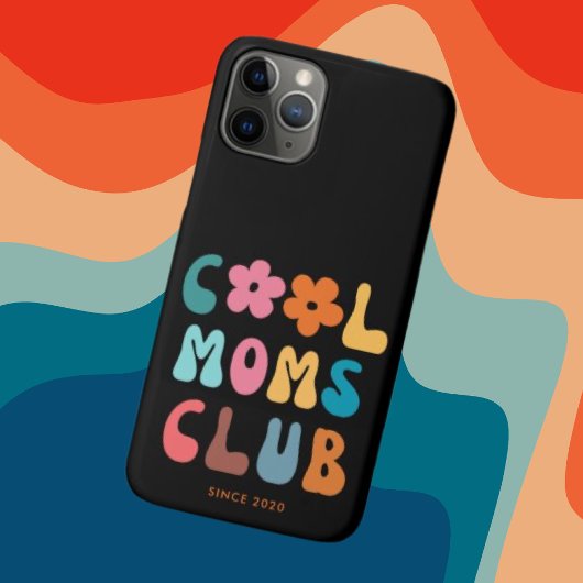 Moderne Retro Cool moeders club  Groovy Case-Mate iPhone Case