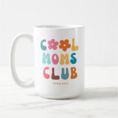 Moderne Retro Cool moeders club  Groovy Daisy Koffiemok (Links)