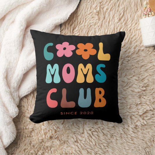 Moderne Retro Cool moeders club  Groovy Daisy Kussen (Deken)