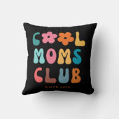 Moderne Retro Cool moeders club  Groovy Daisy Kussen (Achterkant)