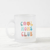 Moderne Retro Cool moeders club  Groovy Daisy Matglas Koffiemok (Links)