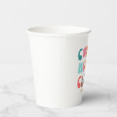 Moderne Retro Cool moeders club  Groovy Daisy Papieren Bekers (Rechts)