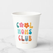 Moderne Retro Cool moeders club  Groovy Daisy Papieren Bekers (Voorkant)