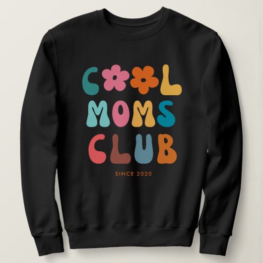 Moderne Retro Cool moeders club  Groovy Daisy Trui (Design voorkant)