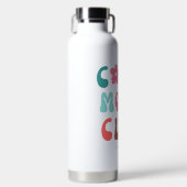 Moderne Retro Cool moeders club  Groovy Daisy Waterfles (Voorkant)