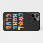 Moderne Retro Cool moeders club  Groovy iPhone Hoesje (Achterkant horizontaal)