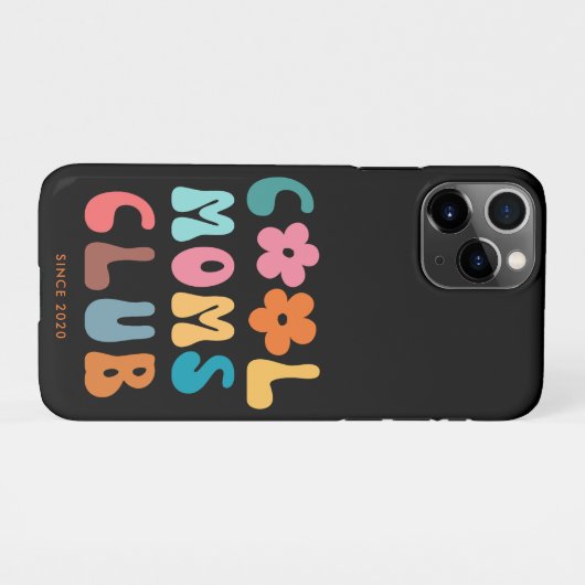 Moderne Retro Cool moeders club  Groovy iPhone Hoesje (Achterkant horizontaal)