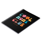Moderne Retro Cool moeders club Groovy Notitieboek (Linkerzijde)
