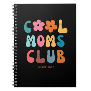 Moderne Retro Cool moeders club  Groovy Notitieboek