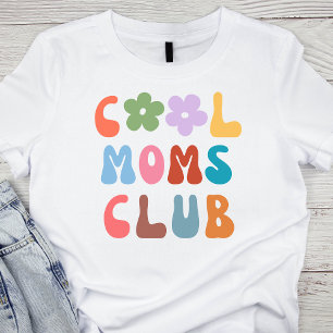 Moderne Retro Cool moeders club  Groovy T-shirt