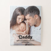 Moderne Retro Daddy Custom Foto en Bericht Legpuzzel (Verticaal)