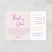 Moderne retro dank u klein Visitekaartje (Achterkant)