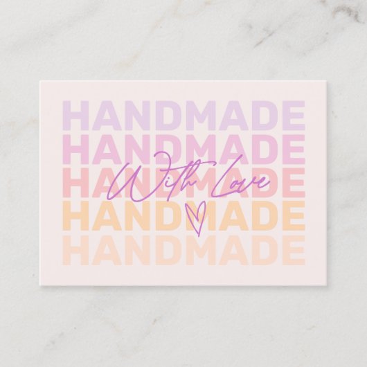 Moderne retro dank u klein Visitekaartje (Voorkant)