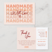 Moderne retro dank u klein Visitekaartje (Voorkant / Achterkant)