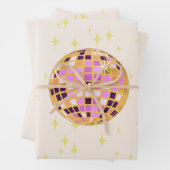 Moderne Retro Disco Ball Inpakpapier Vel (In situ)